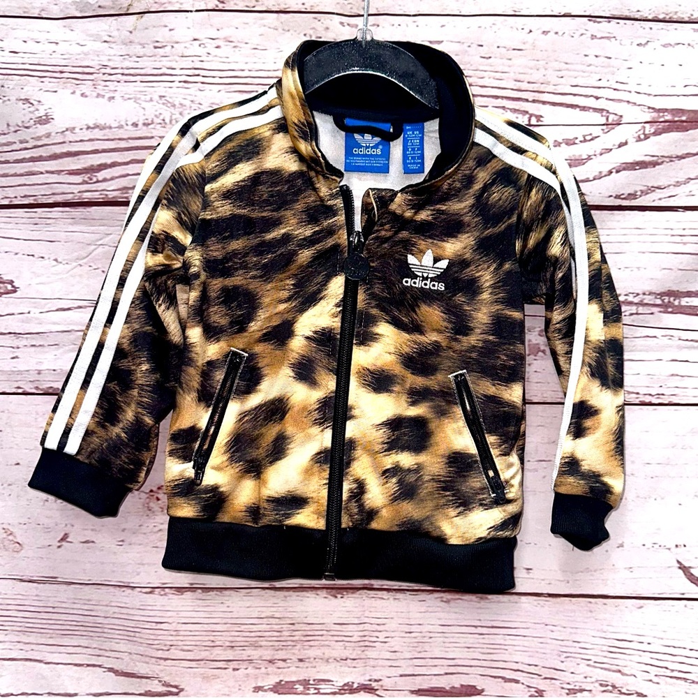 Adidas Leopard Tract Jacket Size 9-12 Months